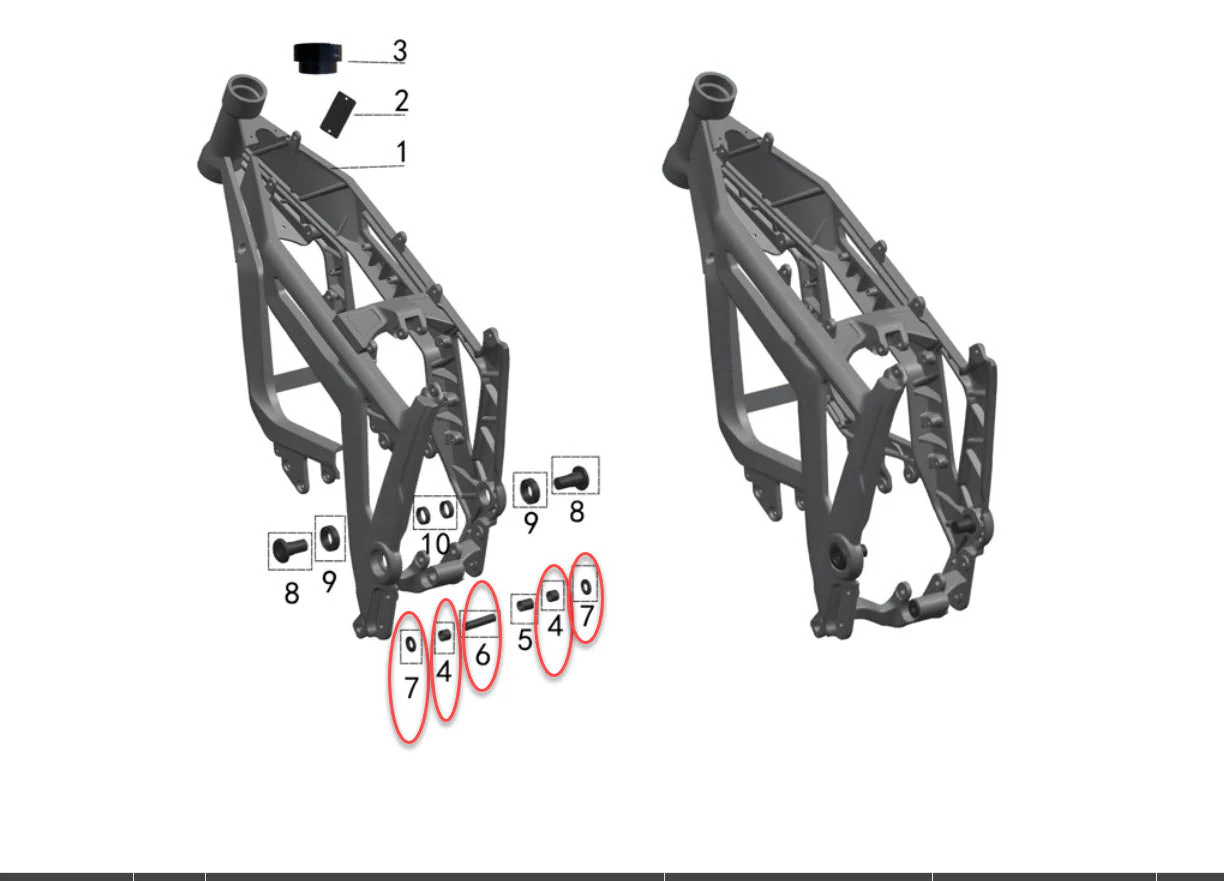 Bearing Kit | Lower Suspension Linkage | Talaria MX3 / MX4 - Image 2