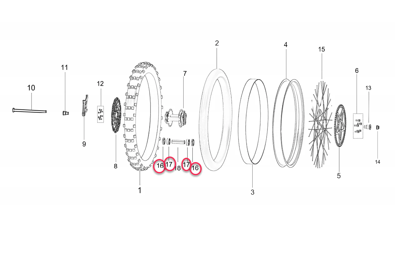 Bearing Kit | Rear Wheel | Surron | Talaria | E Ride Pro - Image 2