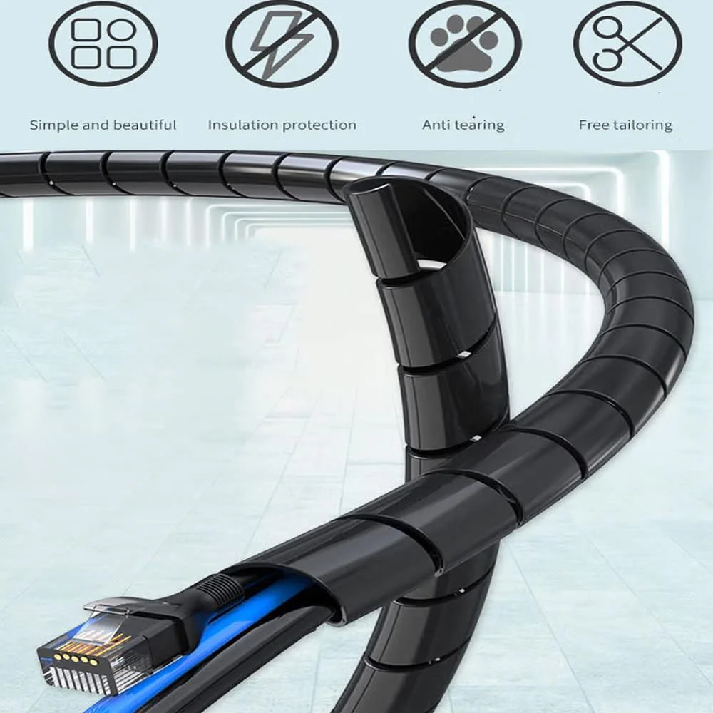Spiral Cable Wrap - 3 Ft Cable Management Sleeve Organizer - Image 6